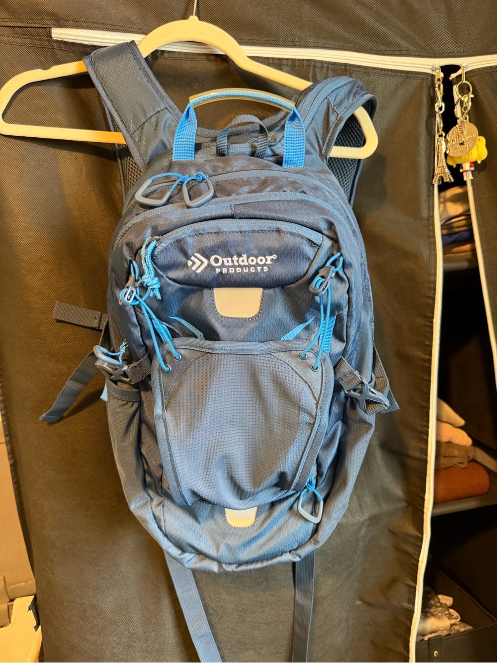 Outdoor Products Navy Blue Daypack Backpack with 3 Liter reservoir